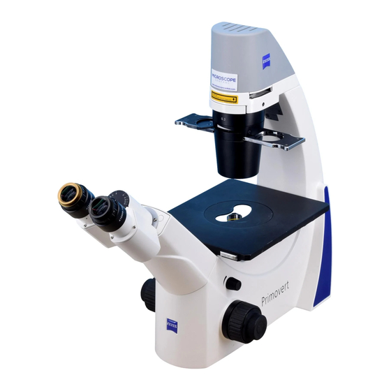 Zeiss Primovert Inverted Microscope Manuals