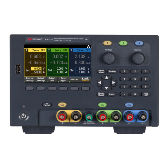 Keysight Technologies E36300 Series Quick Start Manual