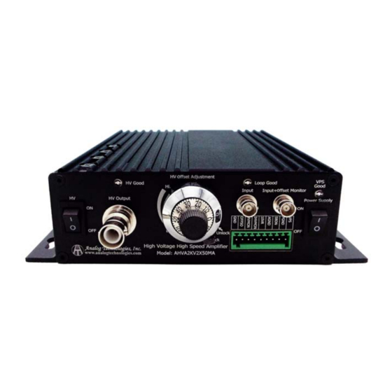 Analog Technologies AHVA1KV2X50MA Manual
