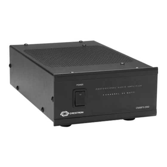 Crestron CNAMPX-2X60 Operation Manual