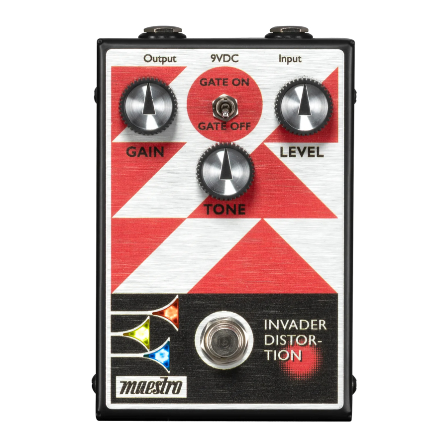 MAESTRO INVADER DISTORTION - PEDAL Manual