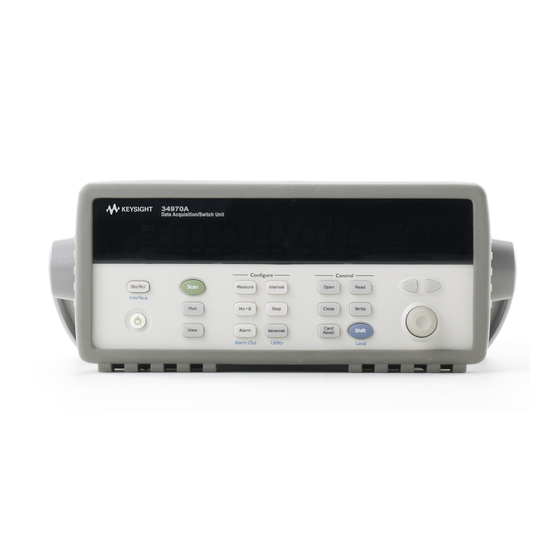 AGILENT TECHNOLOGIES 34970A MANUAL Pdf Download ManualsLib