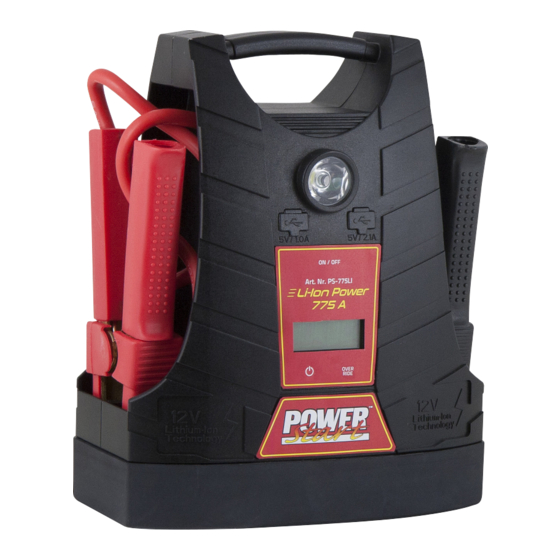 POWER START PS-775LI Operating And Safety Instructions Manual