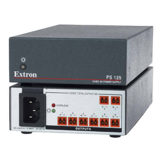 Extron electronics PS 125 Installation Manual