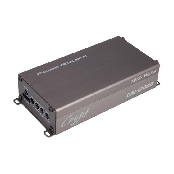 Power Acoustik Crypt Series Manual