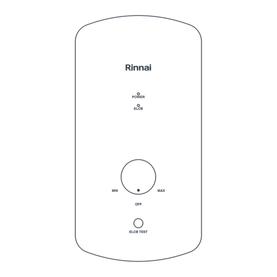 Rinnai KIN 550 Instructions For Use And Installation
