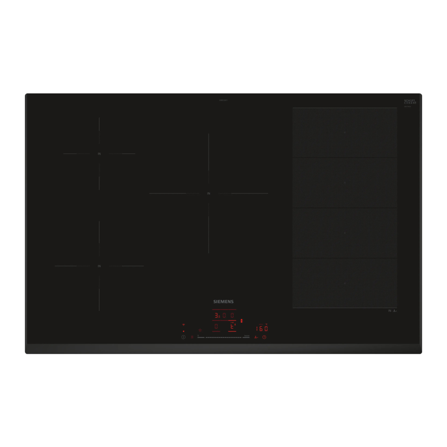 Siemens iQ700 EX8 HVC Series, iQ700 EX851HVC1E - Induction Hob Manual
