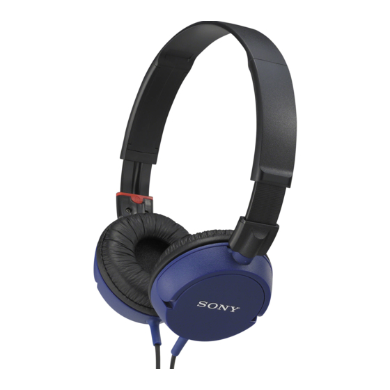 Sony MDR-ZX300 Operating Instructions