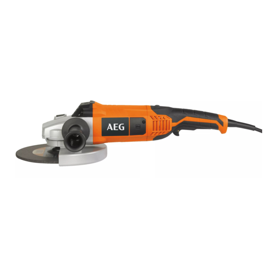 User Manuals: AEG WS22-230 Large Angle Grinder