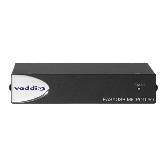 LEGRAND VADDIO EasyUSB MicPOD I/O Installing