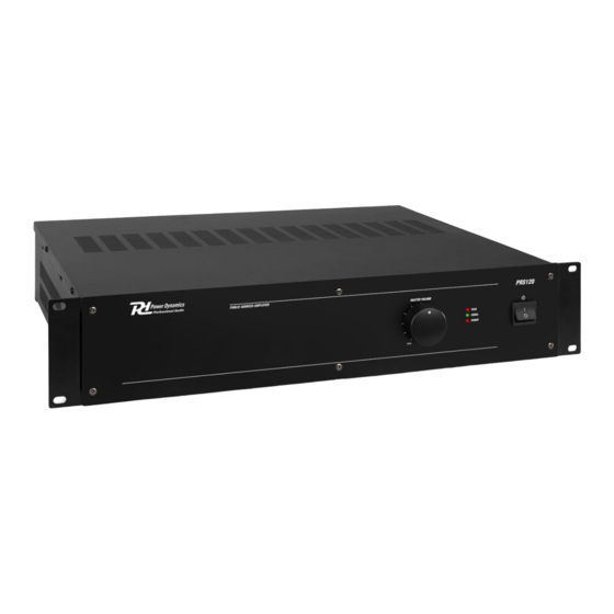 User Manuals: Power Dynamics PRS Series Guitar Amp Head