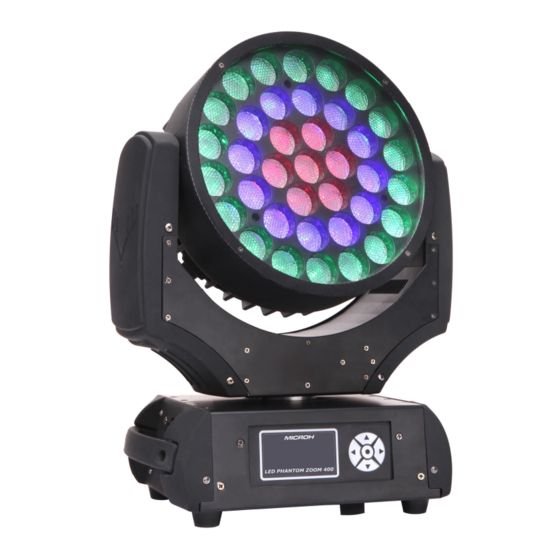 Microh LED PHANTOM ZM400 Owner's Manual