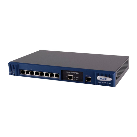 H3C S3100-SI Series Quick Start Manual