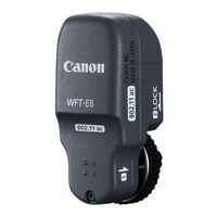 Canon WFT-E8A Instruction Manual