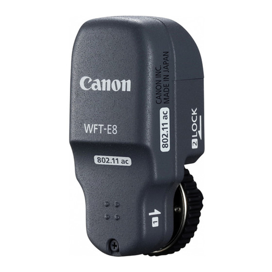 Canon WFT-E8A Manuals