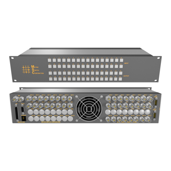 Matrix Switch Corporation MSC-2HD1624L Product Manual