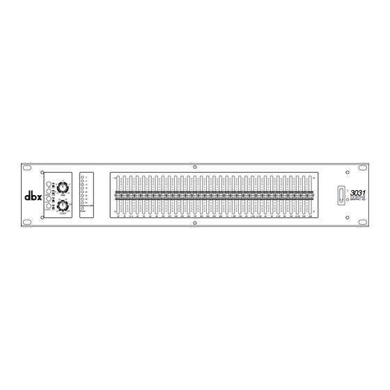 dbx 30 Series Operation Manual