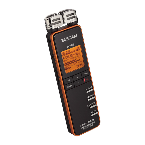 Tascam DR-08 Owner's Manual