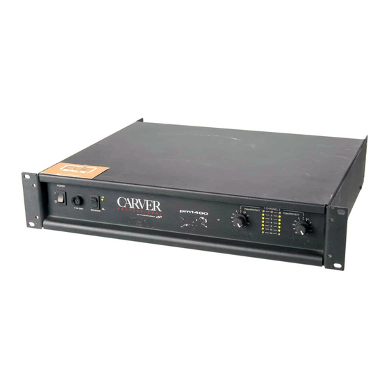 Carver pm1400 Owner's Manual