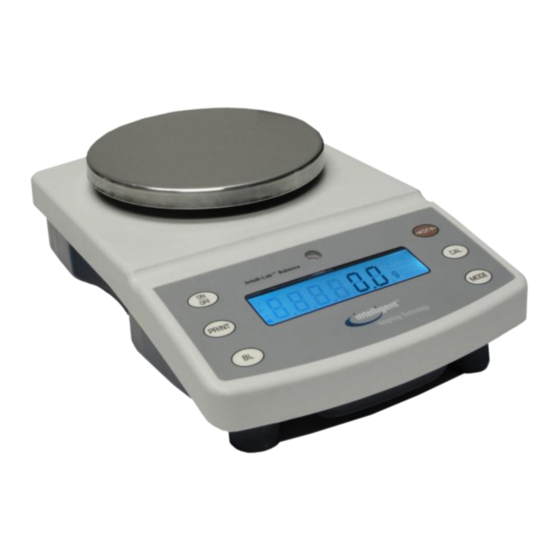 Intelligent Weighing Technology Intell-Lab PG Series User Manual