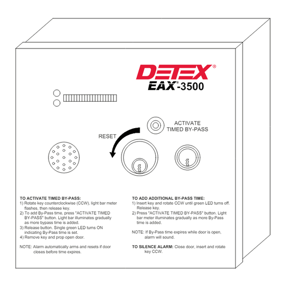 Detex EAX-3500 Installation Instructions