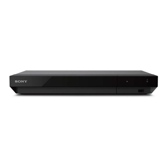 Sony UBP-X700 Faq