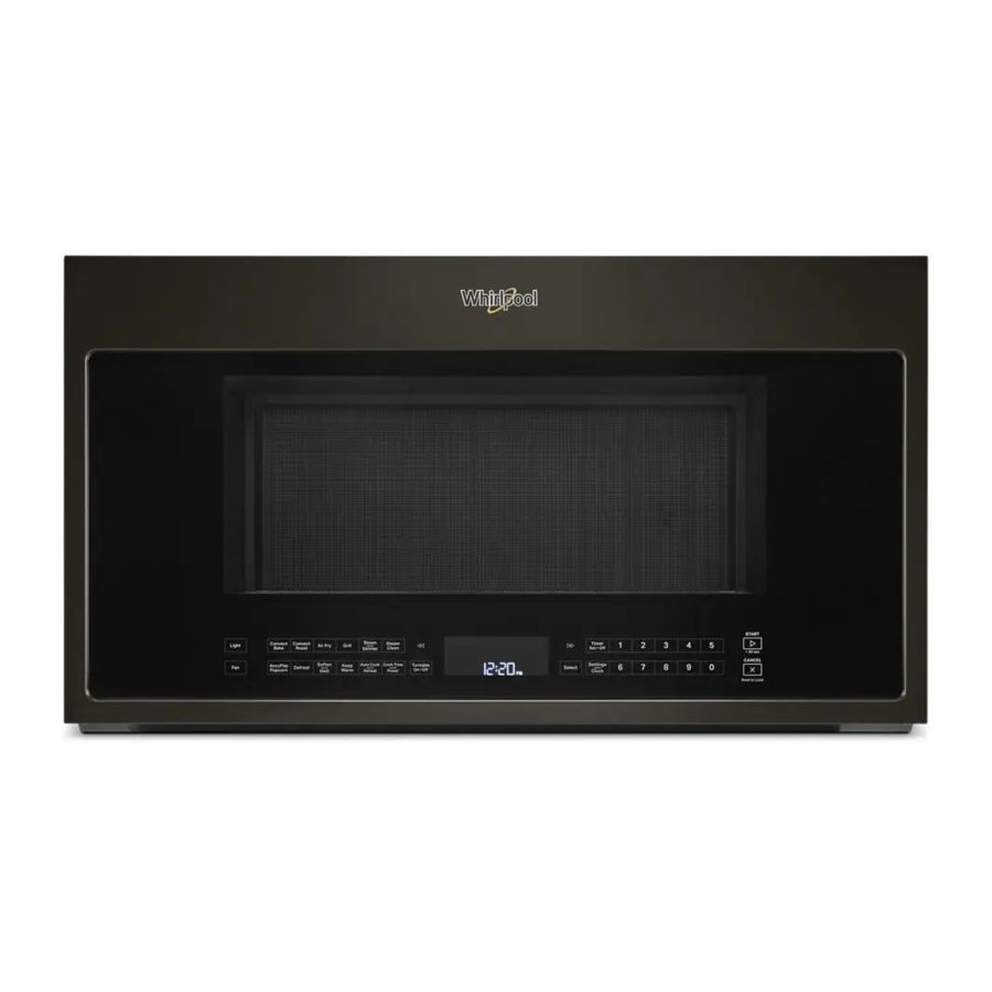 Whirlpool WMH78519LV - 1.9 Cu. Ft. Microwave with Air Fry Mode Manual