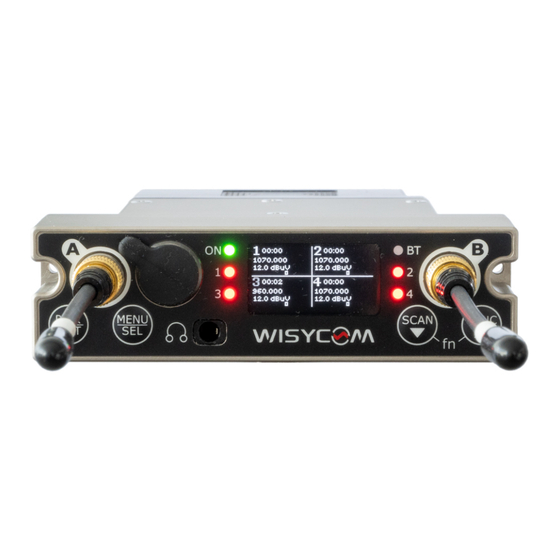 WisyCom MCR54 Quick Start Manual