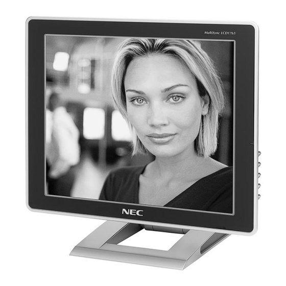 NEC MultiSync LCD1565 User Manual