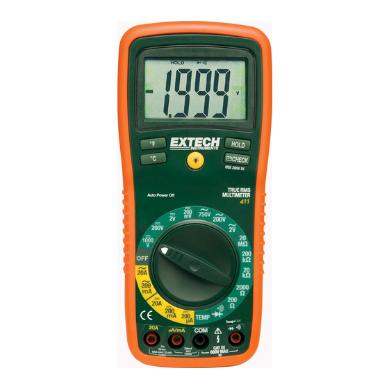 Extech Instruments 411 User Manual