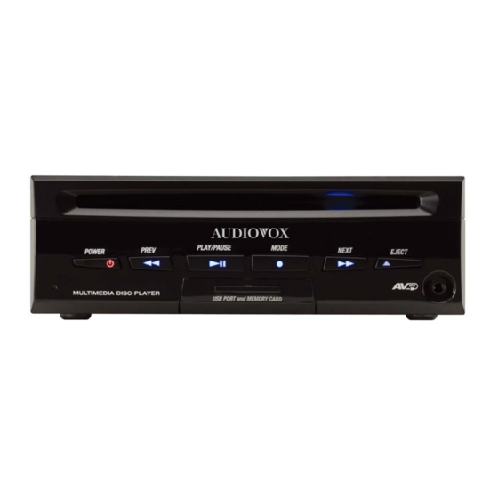 AUDIOVOX AXDVD1 OWNER'S MANUAL Pdf Download ManualsLib
