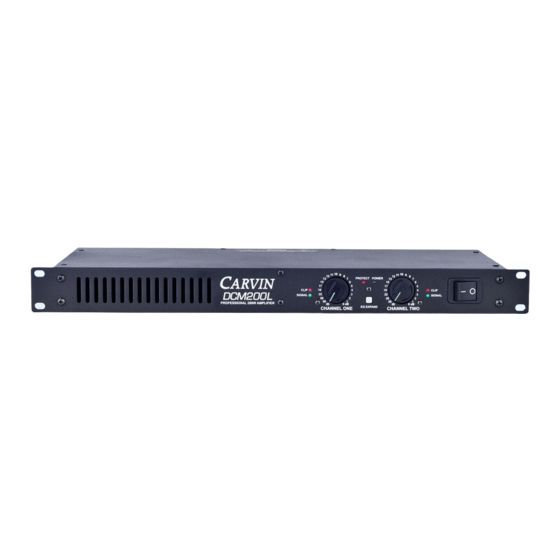 CARVIN DCM200L OPERATING MANUAL Pdf Download ManualsLib