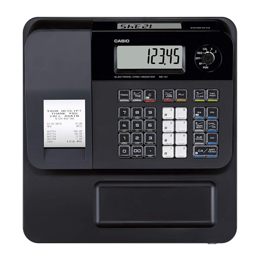 Casio SE-G1SC-RD Electronic Cash Register