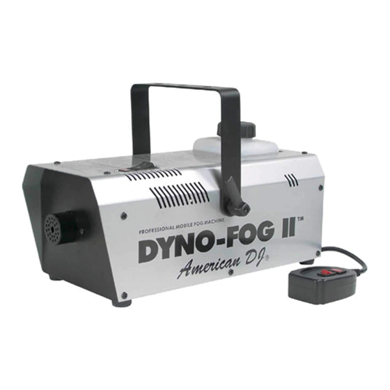 AMERICAN DJ DYNO-FOG II USER INSTRUCTIONS Pdf Download | ManualsLib