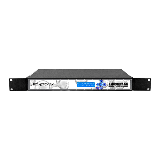Leightronix LabVault-SD Installation, Configuration, And Operation Manual