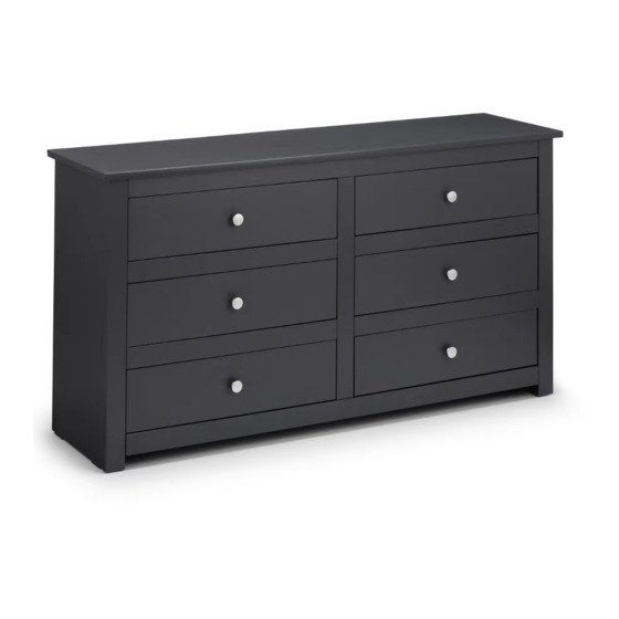Happy Beds RADLEY Wooden 6 Drawer Chest Assembly Instructions Manual