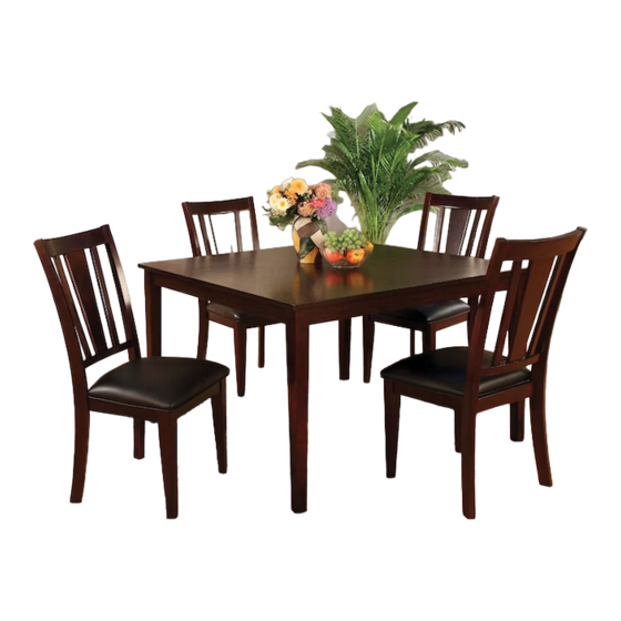 Furniture of America Bridgette CM3325T-5PK Assembly Instructions Manual