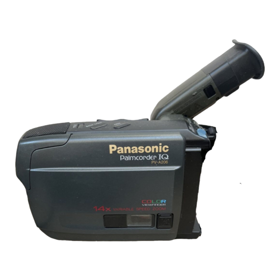 Panasonic Palmcorder PV-A206 User Manual