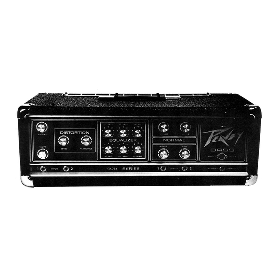 Peavey Bass Owner's Manual