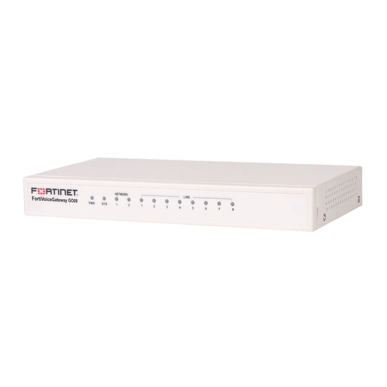 Fortinet FortiVoice GO08 VoIP Gateway Manuals