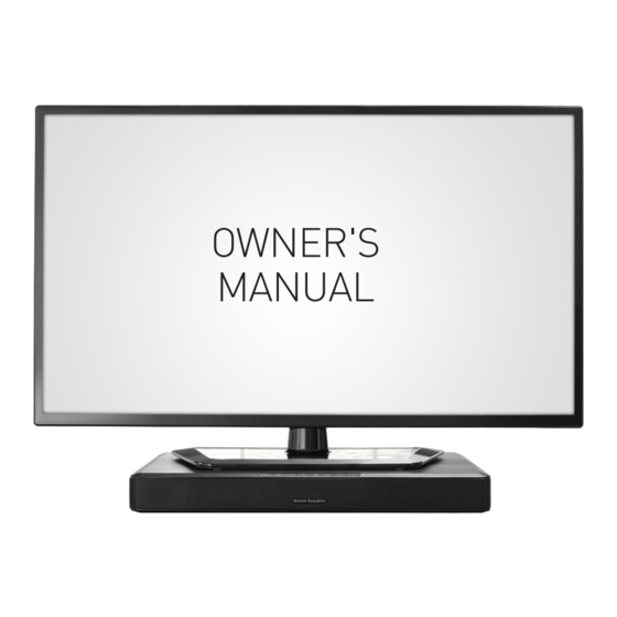 Boston Acoustics TVee One Owner's Manual
