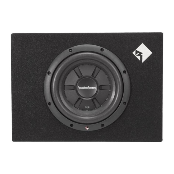 Rockford Fosgate Prime R2S-1X10 Installation & Operation