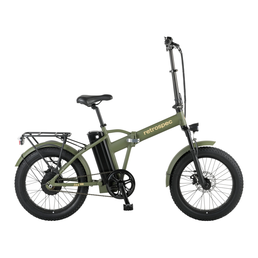 Retrospec Jax Rev - Electric Bike Manual