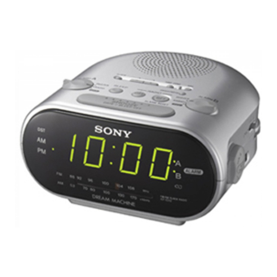 Sony C318 - ICF Clock Radio Operating Instructions