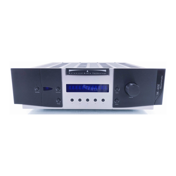 Balanced Audio Technology VK-42SE Owner's Manual