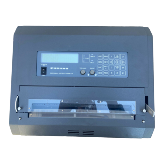Furuno FAX-410 Operator's Manual