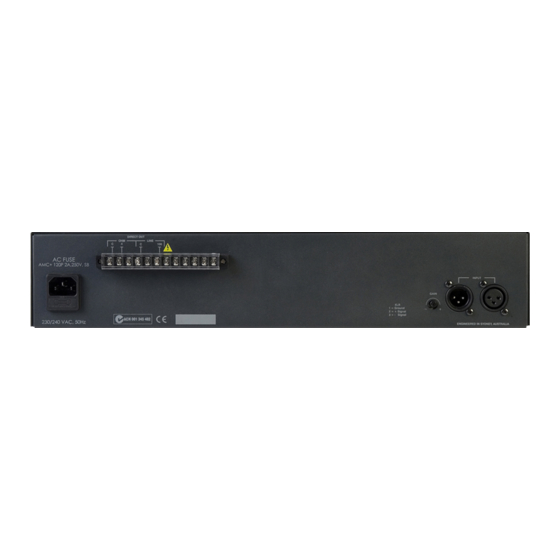 AUSTRALIAN MONITOR AMC+120P Installation And Operation Manual