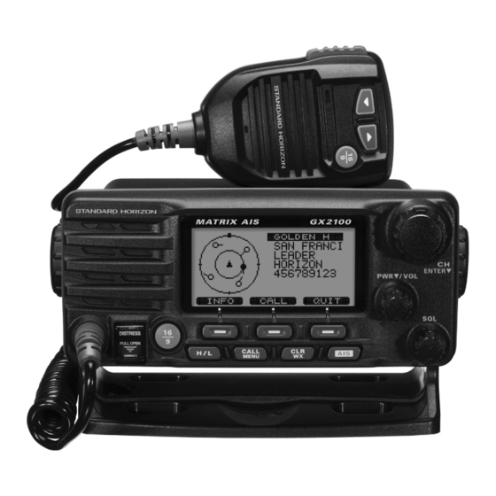 Standart Horizont GX2100 Owner's Manual