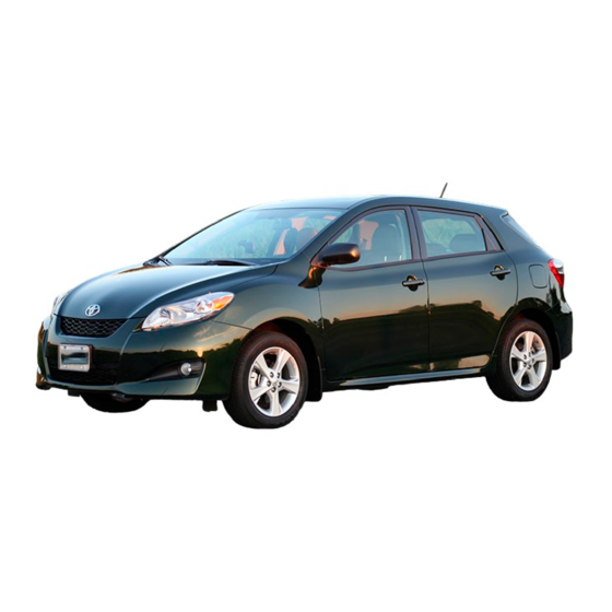 Toyota Corolla Matrix 2012 Quick Reference Manual