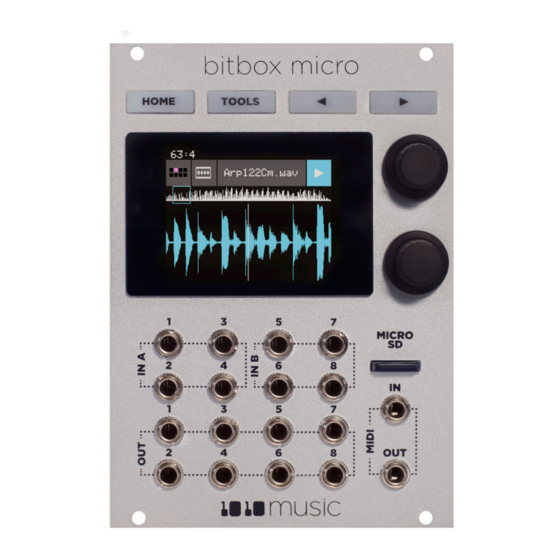 1010music Bitbox Micro 1.0 Quick Start Manual